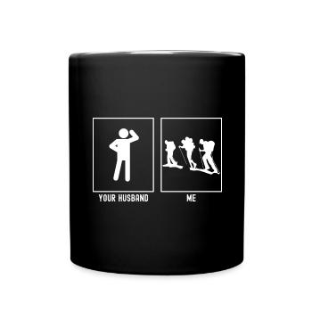 Son mari - moi - Trio errant - Mug uni - noir - Devant