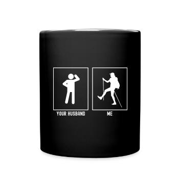 Votre mari - I - Randonnée Foot up - Mug uni - noir - Devant
