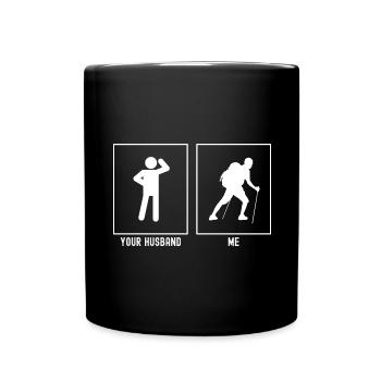 Ihr Mann - Ich - Wandern Schwierig - Tasse einfarbig - Schwarz - Vorne