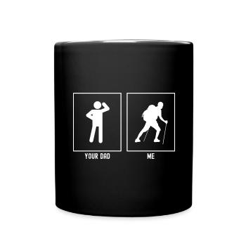 Ton Papa - Moi - Vagabond fatigué - Mug uni - noir - Devant