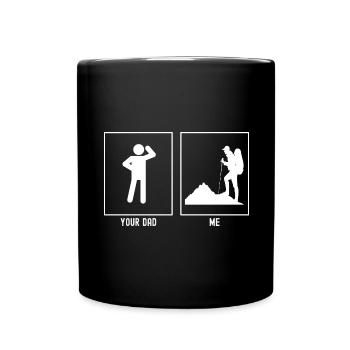 Dein Vater - Ich - Solo Wandern - Tasse einfarbig - Schwarz - Vorne