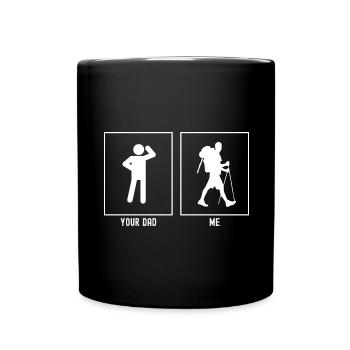 Ton père - Moi - Randonnée en solo - Mug uni - noir - Devant