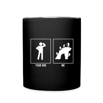 Dein Vater - Ich - Gruppenwandern - Tasse einfarbig - Schwarz - Vorne