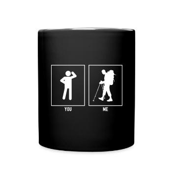 Sie - Ich - Schweres Wandern - Tasse einfarbig - Schwarz - Vorne