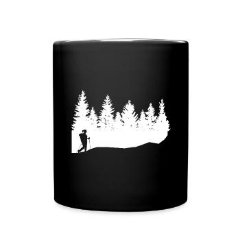 Arbres - Randonnée - (4) - Mug uni - noir - Devant