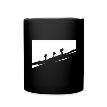 Wandern - (4) - Tasse einfarbig - Schwarz - Vorne