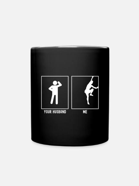 Ihr Mann - Ich - Klettern Extrem - Tasse einfarbig - Schwarz