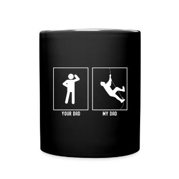 Dein Vater - Mein Vater - Wandklettern Vektor - Tasse einfarbig - Schwarz - Vorne