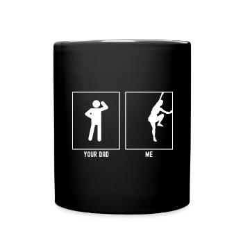 Ton père - Moi - Fille Escalade - Mug uni - noir - Devant