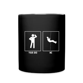 Ton père - moi - grimpeur - Mug uni - noir - Devant
