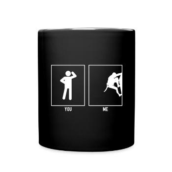 You - Me - Climbing Right - Full Colour Mug - black - Front