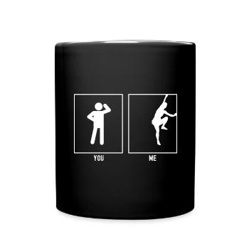 You - I - Climbing without equipment - Full Colour Mug - black - Front
