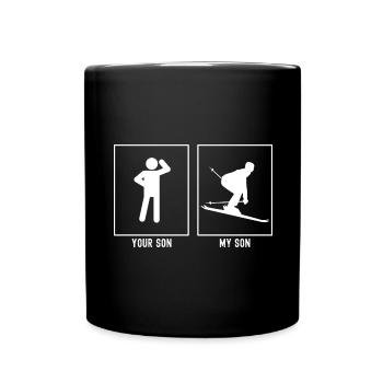 Votre fils - Mon fils - Ski Descente Vector - Mug uni - noir - Devant