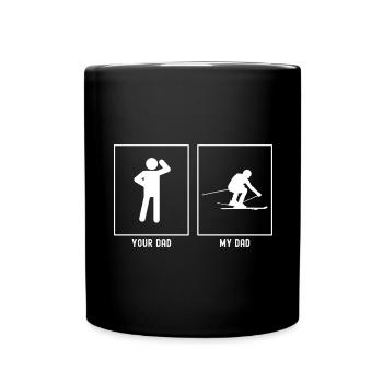 Ton père - Mon père - Skiing Ride Vector - Mug uni - noir - Devant