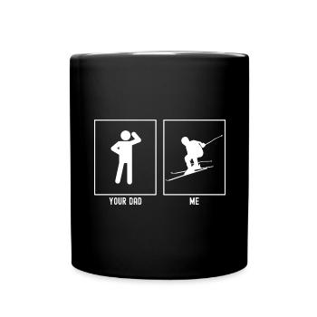 Your father - me - skiing downhill - Full Colour Mug - black - Front