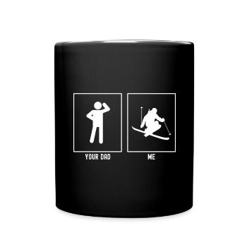 Your father - me - extreme skiing - Full Colour Mug - black - Front