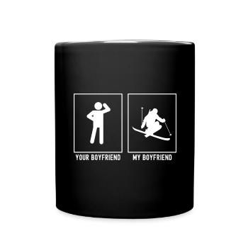 Your friend - My friend - Skiing in competition - Full Colour Mug - black - Front