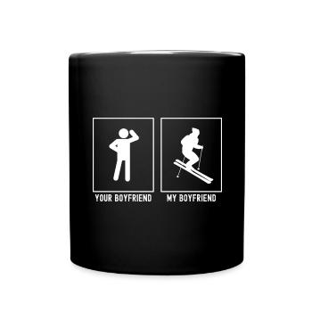 Your Friend - My Friend - Skiing Amateur - Full Colour Mug - black - Front