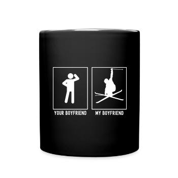 Ihr Freund - Mein Freund - Skifahren Radikal - Tasse einfarbig - Schwarz - Vorne