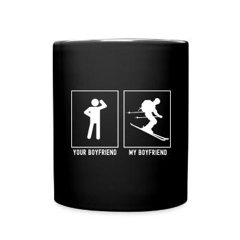 Votre ami - Mon ami - Skier ci-dessous - Mug uni - noir - Devant