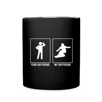 Your friend - My friend - Fun skiing - Full Colour Mug - black - Front