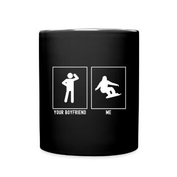 Ihr Freund - Ich - Skifahren Kurvenve Vektor - Tasse einfarbig - Schwarz - Vorne