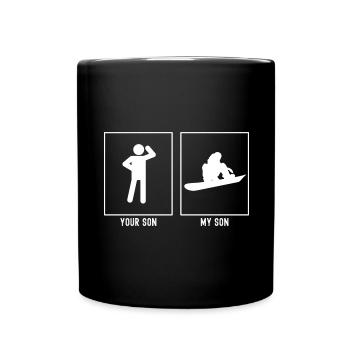 Your Son - My Son - Snowboarding - Full Colour Mug - black - Front