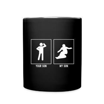 Your Son - My Son - Snowboarding Action - Full Colour Mug - black - Front