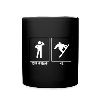 Votre mari - moi - Snowboarding Trick - Mug uni - noir - Devant