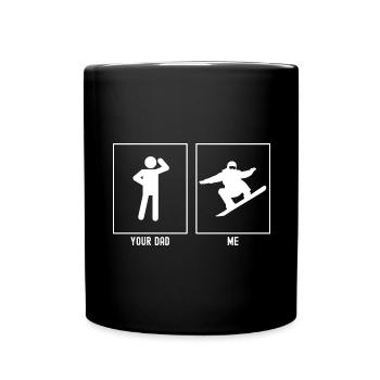 Your father - me - Brilliant snowboarding - Full Colour Mug - black - Front