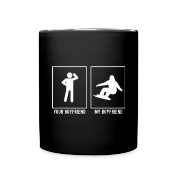 Your Friend - My Friend - Snowboarding Turn - Full Colour Mug - black - Front