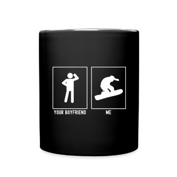 Your Friend - Me - Snowboarding Trick - Full Colour Mug - black - Front
