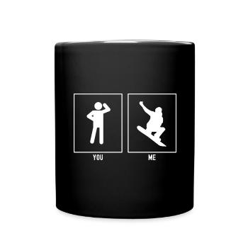 Vous - Moi - Snowboarding Thumbs Up - Mug uni - noir - Devant