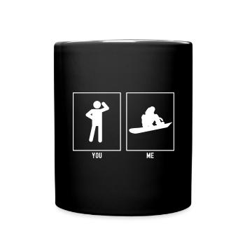Du - Ich - Snowboarding Radikaler Trick - Tasse einfarbig - Schwarz - Vorne