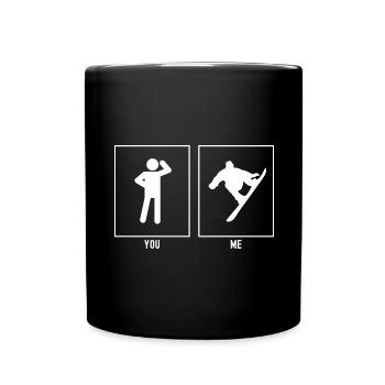 Vous - Moi - Professionnel du snowboard - Mug uni - noir - Devant
