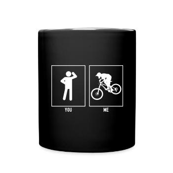 Vous - Moi - VTT Descente - Mug uni - noir - Devant