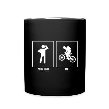 Your father - me - mountain biking - Full Colour Mug - black - Front