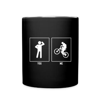 Vous - Moi - Professionnel du VTT - Mug uni - noir - Devant