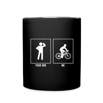 Your father - me - cyclist - Full Colour Mug - black - Front