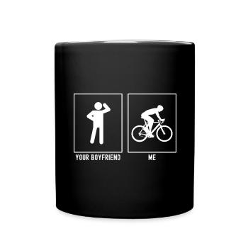Your friend - Me - Relaxing cycling - Full Colour Mug - black - Front
