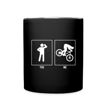 Vous - Moi - Descente à vélo - Mug uni - noir - Devant