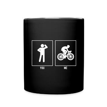 Sie - Ich - Radsport Athletisch - Tasse einfarbig - Schwarz - Vorne