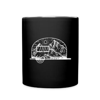 Montagne - Caravane - (11) - Mug uni - noir - Devant