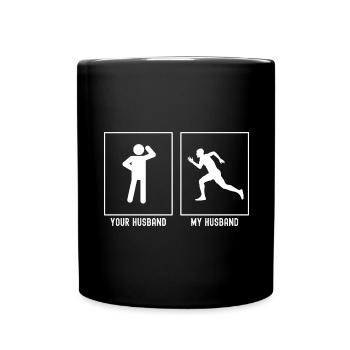 Votre mari - Mon mari - Running Man Left - Mug uni - noir - Devant
