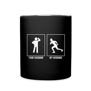 Votre mari - Mon mari - Running Man - Mug uni - noir - Devant