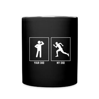 Ton père - Mon père - Running Man Fast - Mug uni - noir - Devant