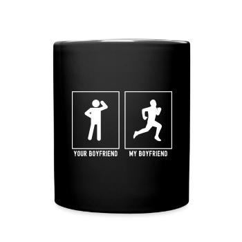 Dein Freund - Mein Freund - Amateur-Lauftraining - Tasse einfarbig - Schwarz - Vorne