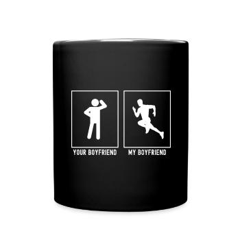 Ton ami - Mon ami - Courir à gauche - Mug uni - noir - Devant