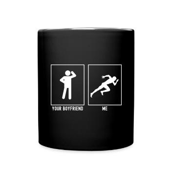 Your Friend - Me - Start of Running - Full Colour Mug - black - Front