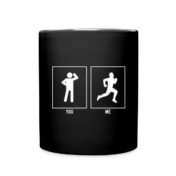 U - I - Run Vector - Mug uni - noir - Devant